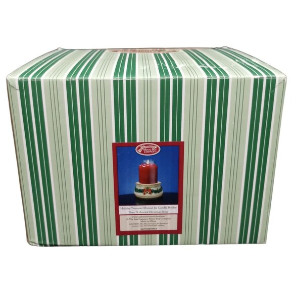 San Francisco Music Box Christmas Holiday Treasures Musical Jar Candle Holder - Picture 12 of 16
